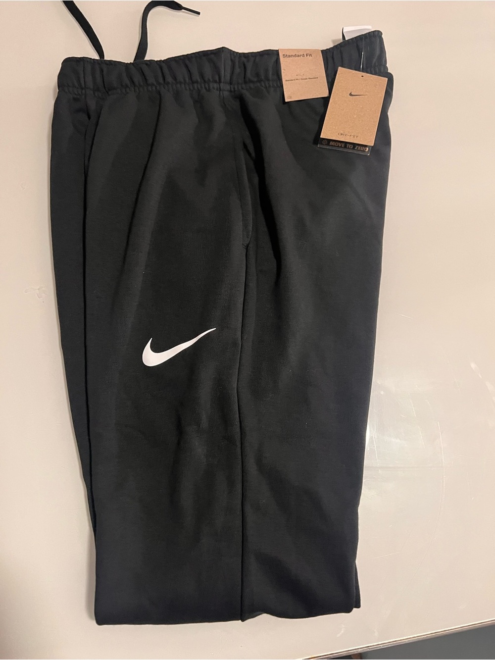 Nike Black Jogger Sweatpants with White Swoosh Sz Small - Picture 10 of 10